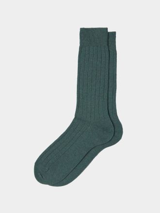 Maria La Rosa Mens Ribbed Cashmere Socks One Size