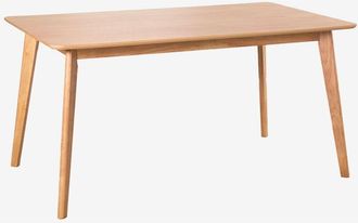 Sklum Mesa De Comedor Rectangular En Mdf Y Madera De Caucho Kerhen Sklum