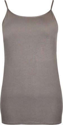 Purple Hanger Womens New Plain Sleeveless Ladies Stretch Lightweight Strappy Camisole Vest Tank Top Plus Size Mocha Size 26-28