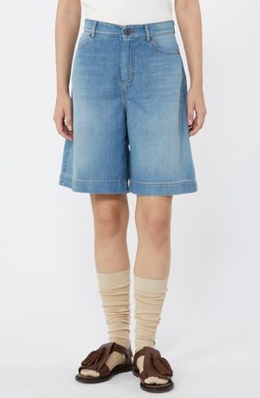 Max Mara Dozono Denim Shorts in Navy at Nordstrom, Size 12