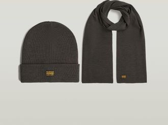G-Star Effo 2-set Beanie en Sjaal - Grijs - Heren
