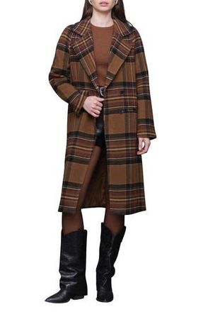 Avec Les Filles Walker Raglan Coat in Black-Brown Plaid at Nordstrom Rack, Size Small