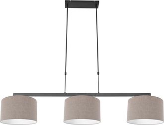 Steinhauer Steinhauer - L&aacute;mpara Colgante - Stang - Negro - Lino Metal - Gran