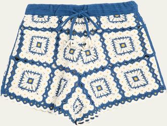 Alemais Dolly Crochet Shorts
