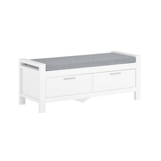 SoBuy Sobuy - Zapatero Banco Con 2 Cajones Para Guardar Y Ordenar 100 X 40 X 40 Cm Fsr74-w Es