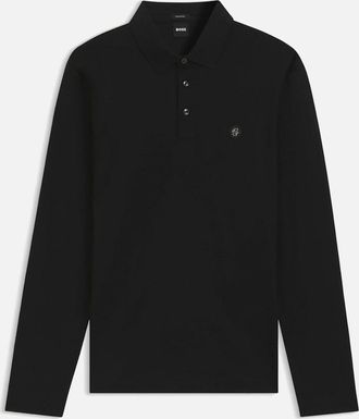HUGO BOSS Mens BOSS Black C-Paley 01 Polo Shirt 002 Black - Size: 46