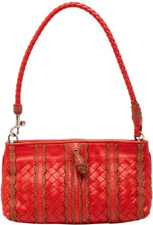 Bottega Veneta Pre-owned Bottega Veneta Leather Intrecciato Stripe Shoulder Bag YU5SD91B65KEFK02