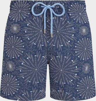 Vilebrequin Men & apos;s Mistral Embroidered Sea Urchin Swim Trunks