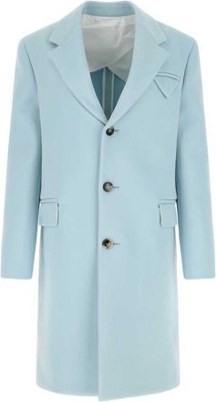 Bottega Veneta Pastel light-blue tricotine coat