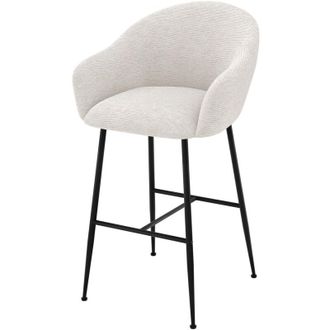 Rendez-Vous D&eacute;co Rendez-vous D&eacute;co - Sillas De Bar En Tejido Boucl&eacute; Blanco 76 Cm - Socky
