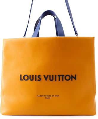 Louis Vuitton Saffron Leather Handbag Tote Bag (Pre-Owned)