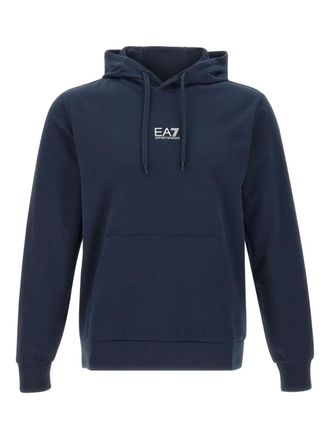 Emporio Armani stretch-cotton hoodie - men - Elastane/Cotton - S - Blue