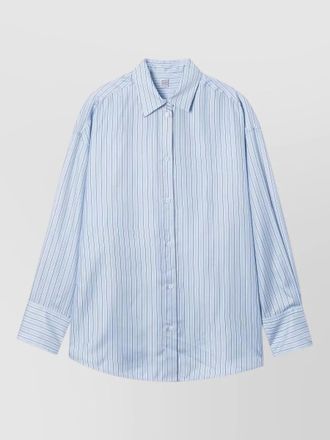 Toteme striped silk oversized shirt