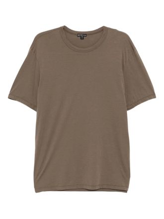 James Perse Luxe Lotus tee - men - Cotton - 3 - Brown