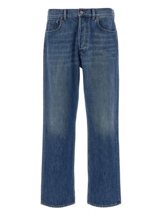 Valentino Garavani button-fastening five-pocket jeans - Blue