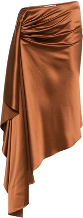CHRISTOPHER ESBER Cusco silk midi skirt - women - Silk - 10 - Brown