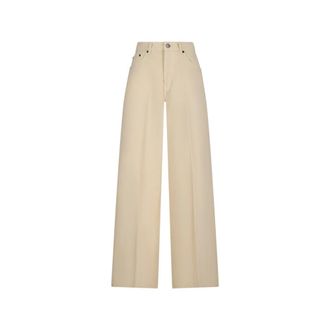 Haikure Bethany Short Length Twill 45 - Dames - Loose Fit Jeans - Geel - W25 - Katoen - Jeans