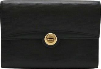 Louis Vuitton Black Epi Leather Clutch (Authentic Pre-Loved)