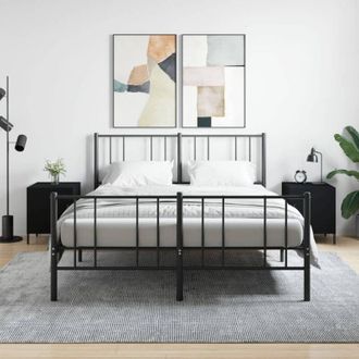 vidaXL Vidaxl - Bedside Cabinets 2 pcs Black 40x40x50 cm Engineered Wood