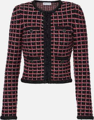 Self Portrait Cardigan a quadri