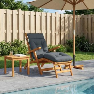 vidaXL Cuscino Per Lettino Vianen 100% Poliestere Blu 200 X 60 X 8 Cm Vidaxl