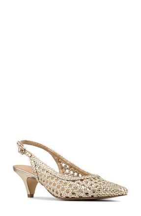 Donald J Pliner Slingback Pointed Toe Pump in Gold at Nordstrom, Size 7.5