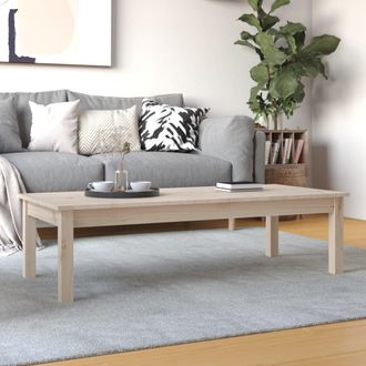 vidaXL Mesa De Centro De Madera Maciza De Pino 110x50x30 Cm Vidaxl