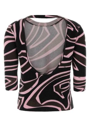 Emilio Pucci Printed Wool Blend Sweater - Pink