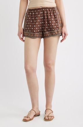 D&ocirc;en Vienna Print Cotton Shorts in Terre Foulard De La Mer at Nordstrom, Size Xx-Small