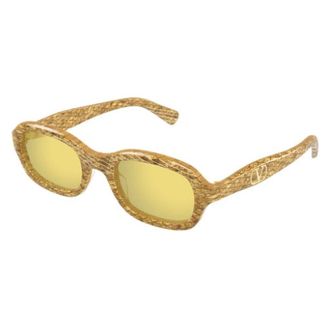 Valentino Rectangular Sunglasses - female - Valentino - Sunglasses - Yellow - 51 MM - Accessories