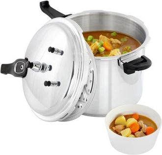 MegaChef 9.5 Quart Induction and Stovetop Pressure Cooker with Steamer in Silver at Nordstrom