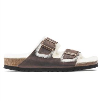 Birkenstock WomenS Arizona Shearling Sandals In Habana