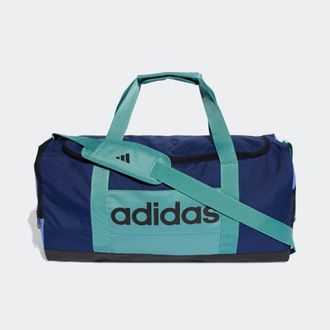 adidas Sporttasche ADIDAS PERFORMANCE LINEAR DUFFELBAG M IM COLOURBLOCKING-STYLE, Damen, dunkelblau, powder teal, blau fusion, Obermaterial: 100% Polyester, 