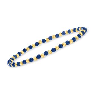 Canaria Canaria 6.00- Sapphire and 10kt Yellow Gold Bead Stretch Bracelet
