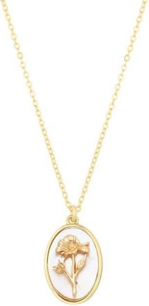 Set & Stones Katrina Birth Flower Necklace in Gold /October at Nordstrom
