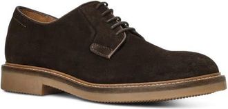 Aquatalia Placido Plain Toe Derby in Dark Brown Suede at Nordstrom, Size 10.5