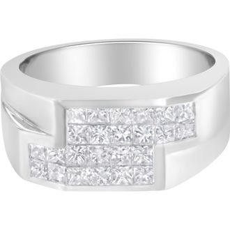 House of Brilliance 14KT White Gold 1 3/4 cttw Diamond Cluster Ring at Nordstrom, Size 11