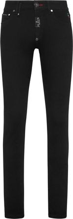 Philipp Plein Hexagon Jeans - Heren - Slim Fit Jeans - Zwart - W29 - Leer - Jeans
