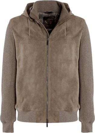 Gimos Zacht Su&egrave;de Jas met Capuchon - Heren - Zomerjassen - Grijs - 3XL - Su&egrave;de - Jassen