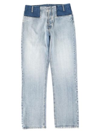 Maison Margiela Light Blue Denim Trousers with Contrast Accents