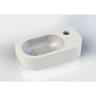 Royal Plaza Royal plaza Person fontein 40x20x10cm - afgerond - ComforStone - kraangat rechts - mat wit