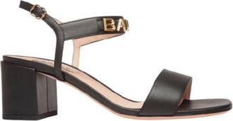 Bally Spell Heeled Leather Sandals, Brand Size 35 ( US Size 4.5 )