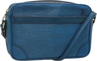 Louis Vuitton Tweedehands leren Louis Vuitton tassen - Dames - Vintage Schoudertas - Blauw - ONE Size - Leer - Vintage