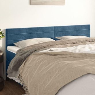 vidaXL Testiere 2 pz Blu Scuro 100x5x78/88 cm in Velluto - Vidaxl