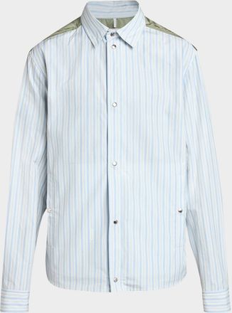 Moncler Men & apos;s Mixed-Media Shirt Jacket