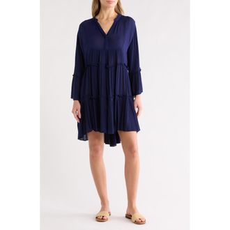 Elan A-Line Tiered Mini Dress in Navy at Nordstrom Rack, Size X-Small