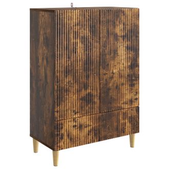vidaXL Aparador Roble Ahumado 66 X 34,5 X 95 Cm Madera De Ingenier&iacute;a Vidaxl