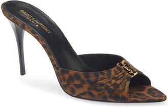 Saint Laurent Babylone Slide Sandal in Coffee at Nordstrom, Size 35.5