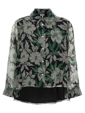 Loewe Silk Shirt Shirt And Blouse Multicolor