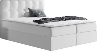 Mirjan24 Cama Continental Aedes, Soft 017, Continental, Doble, 160x200, Cuero Ecol&oacute;gico, Somieres, 166x208x103cm